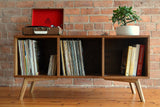 Record cabinet, vinyl record storage, vinyl record holder, solid oak unit, cabinet, storage, record stand, record player stand, media unit