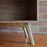 Record cabinet, vinyl record storage, vinyl record holder, solid oak unit, cabinet, storage, record stand, record player stand, media unit