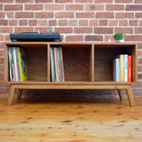 Record cabinet, vinyl record storage, vinyl record holder, solid oak unit, cabinet, storage, record stand, record player stand, media unit