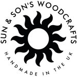 sun and sons woodcrafts, logo, handmade in the uk, woodwork, bespoke furniture, furniture maker, celebrity furniture maker