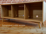 'Brwyn' – Solid Oak Media Unit with Sliding Doors