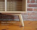 'Lafant' – Solid Oak Record Player Stand with Dowel Dividers & Backing panel