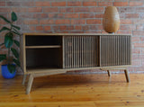 'Tridrws' Handmade Oak media unit