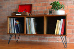 Record cabinet, vinyl record storage, vinyl record holder, solid oak unit, cabinet, storage, record stand, record player stand, media unit