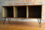 Record cabinet, vinyl record storage, vinyl record holder, solid oak unit, cabinet, storage, record stand, record player stand, media unit

