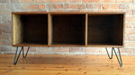 Record cabinet, vinyl record storage, vinyl record holder, solid oak unit, cabinet, storage, record stand, record player stand, media unit
