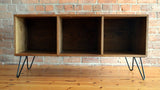 Record cabinet, vinyl record storage, vinyl record holder, solid oak unit, cabinet, storage, record stand, record player stand, media unit
