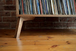 'Lafant' solid oak record player stand with handmade oak legs